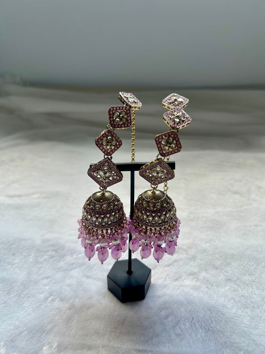 Light Purple Sahara Jhumki Earrings