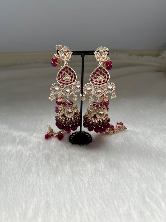 Dark Pink Sahara Earrings