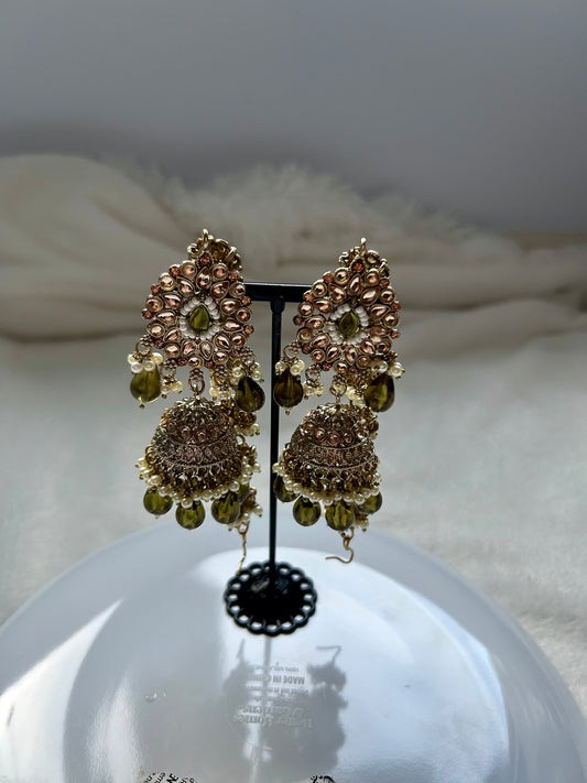 Olive Green Sahara Earrings