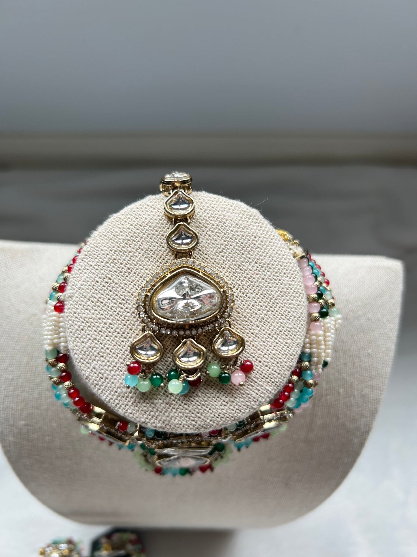 Multi Kundan Choker Tikka Set