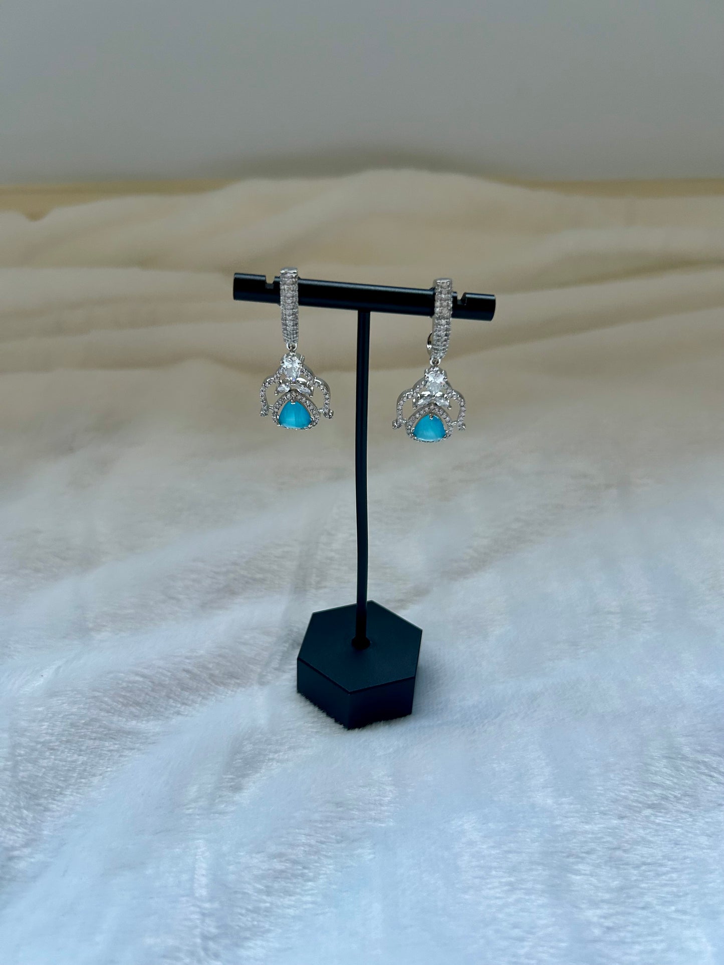 Blue CZ Earrings