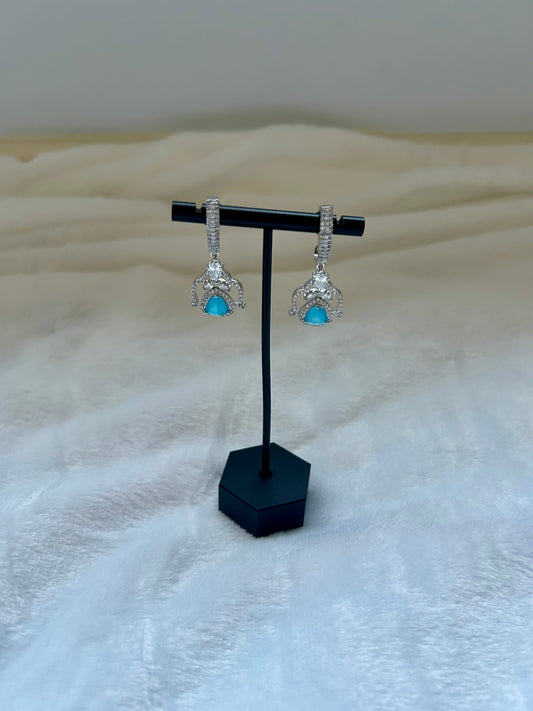 Blue CZ Earrings