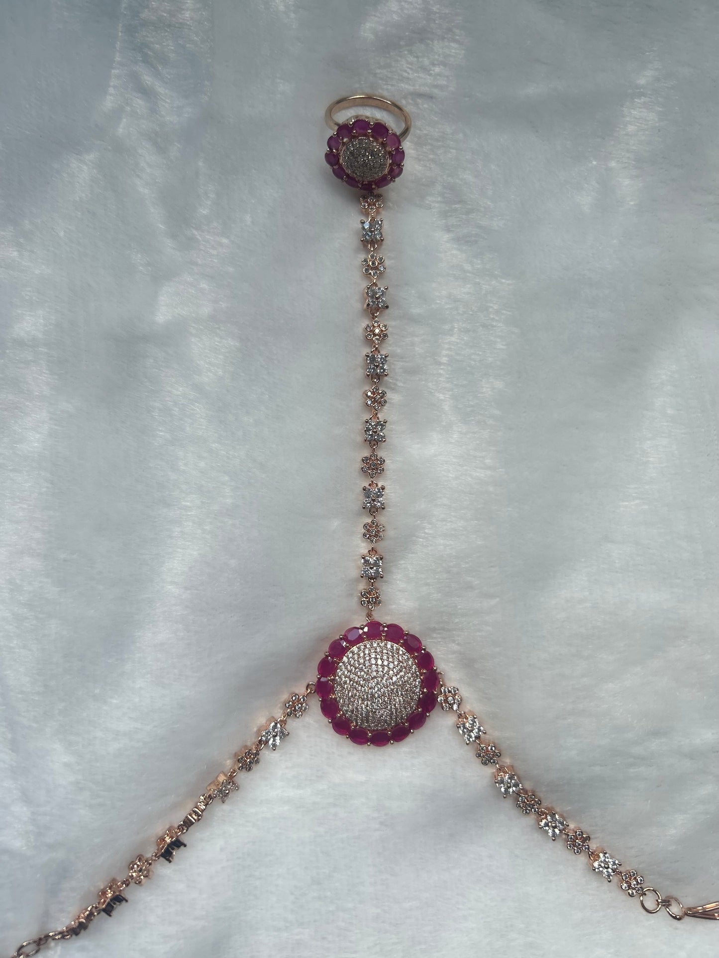 AD Ruby & Rose Gold Hathphool