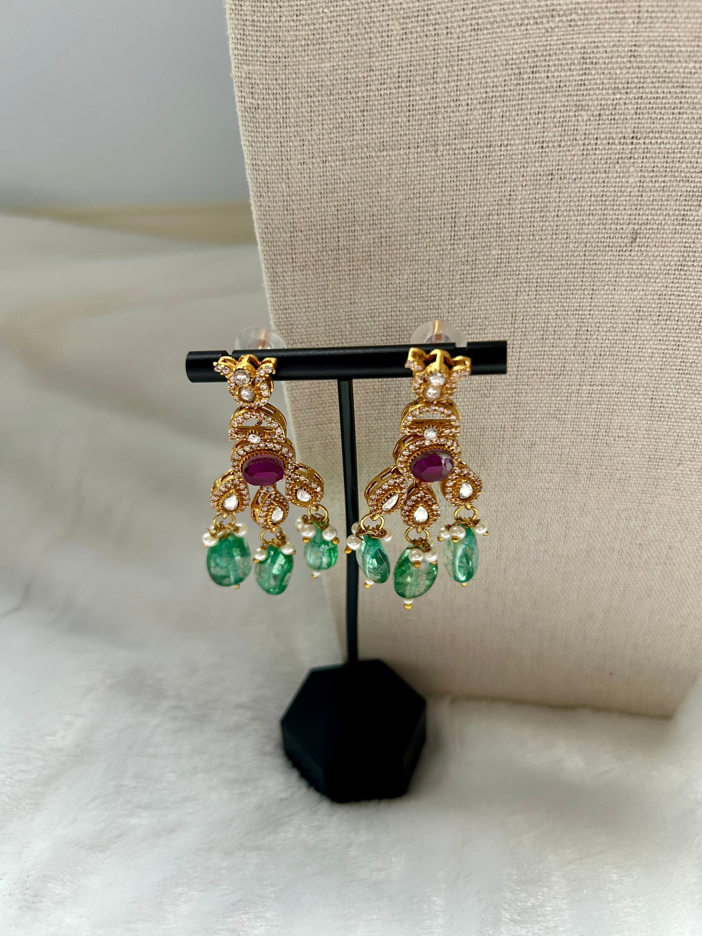 Teal & Purple Doublet Choker Set