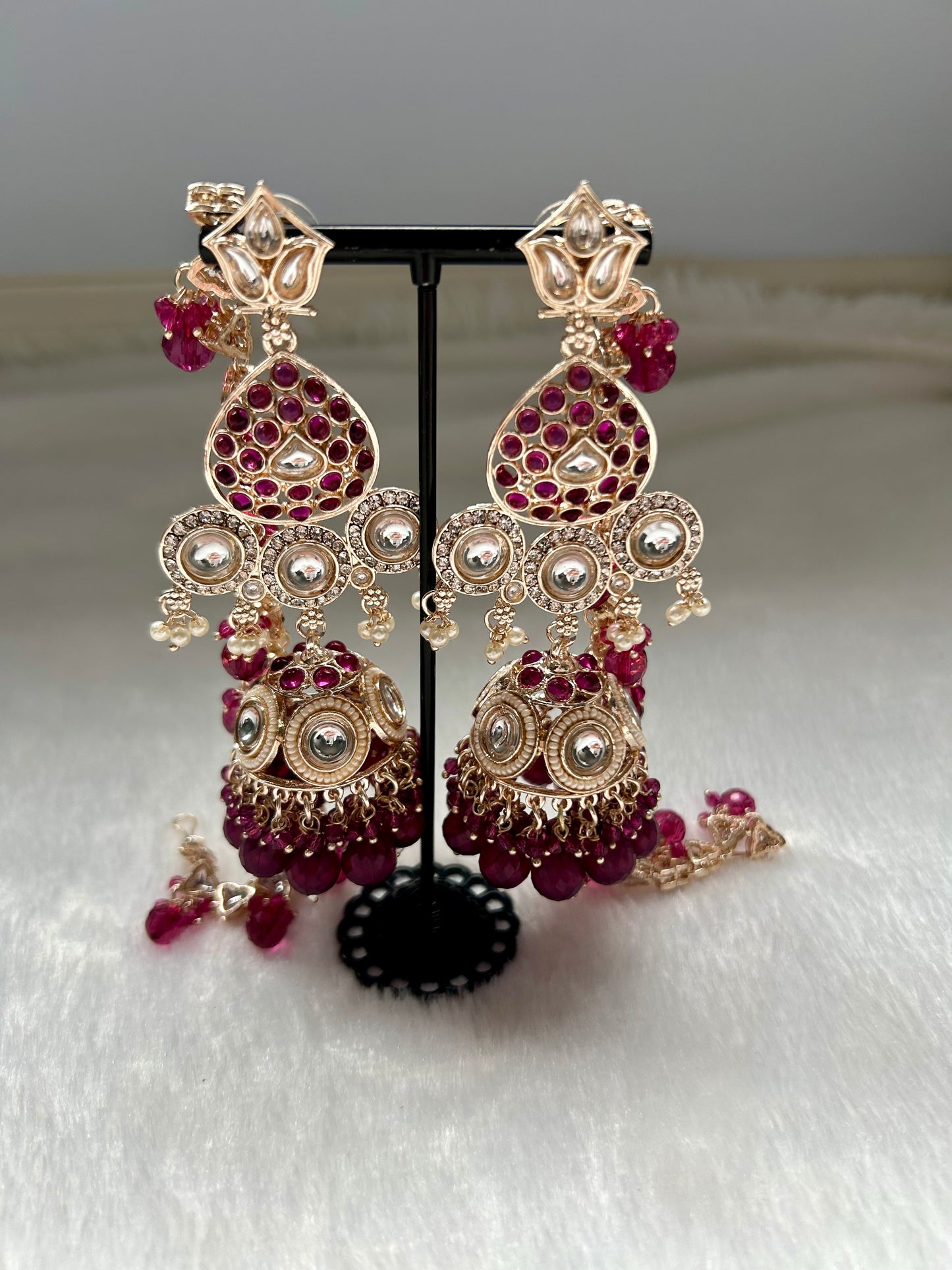 Dark Pink Sahara Earrings