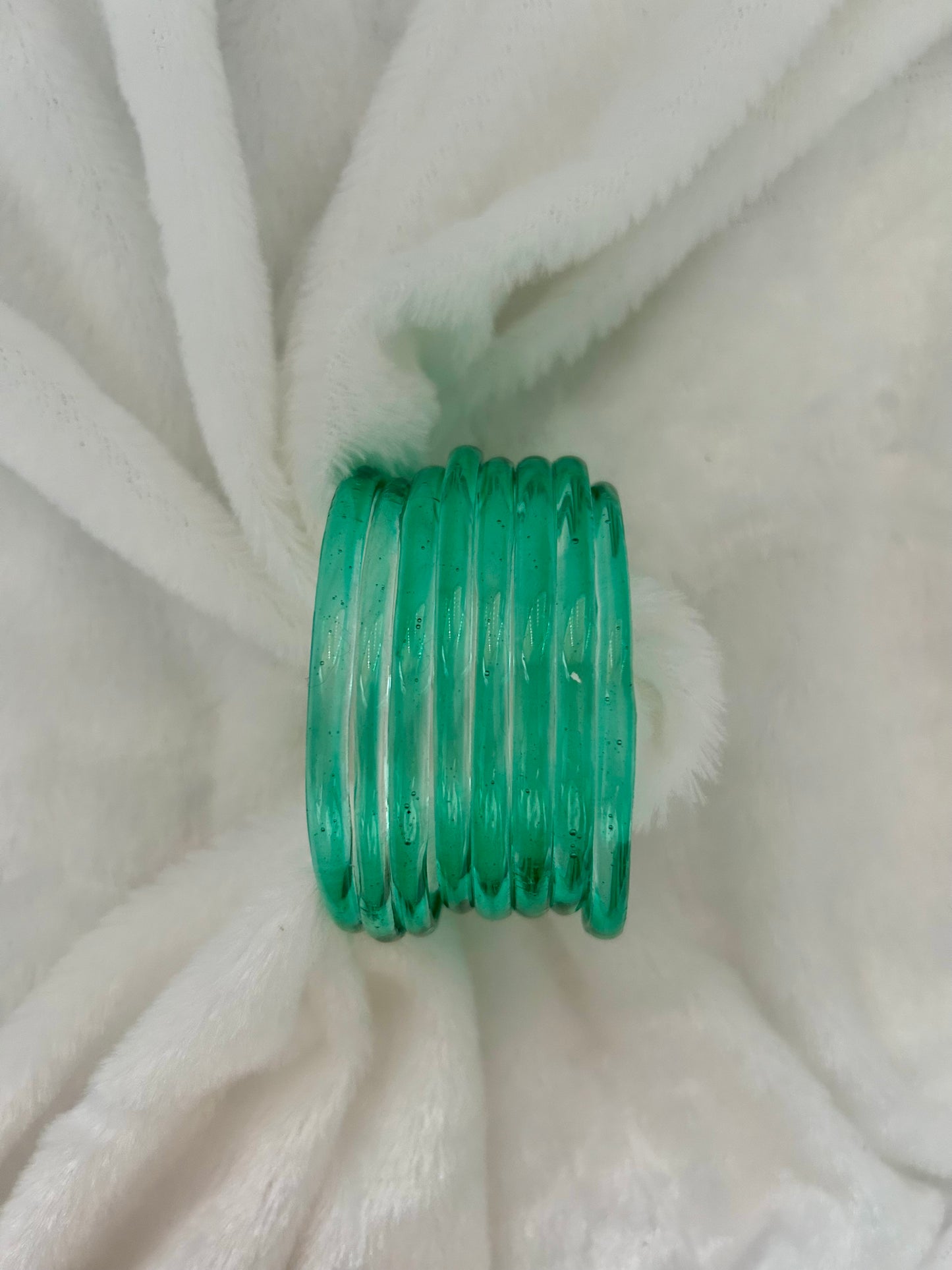 Ocean Teal Jelly Bangles