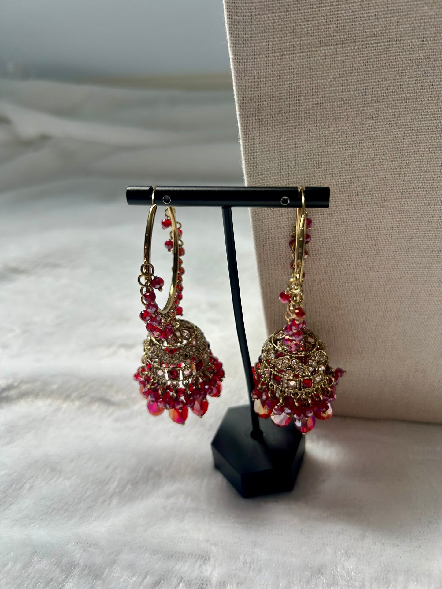 Dark Red/ Pink Polki Choker Tikka Set