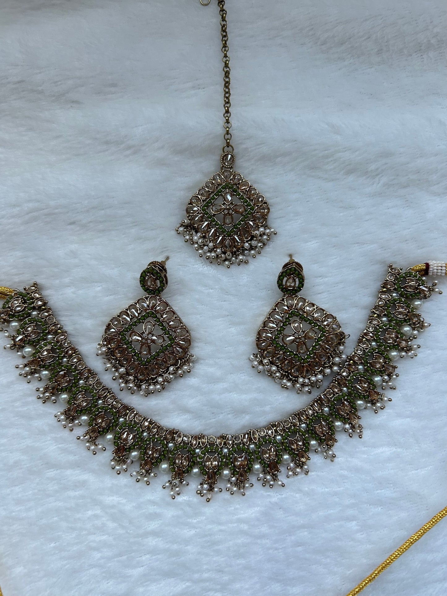 Mehendi Green Pakistani Inspired Choker Set