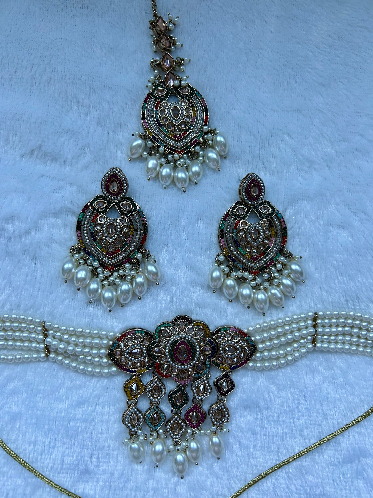 Pakistani Inspired Multi Choker Set