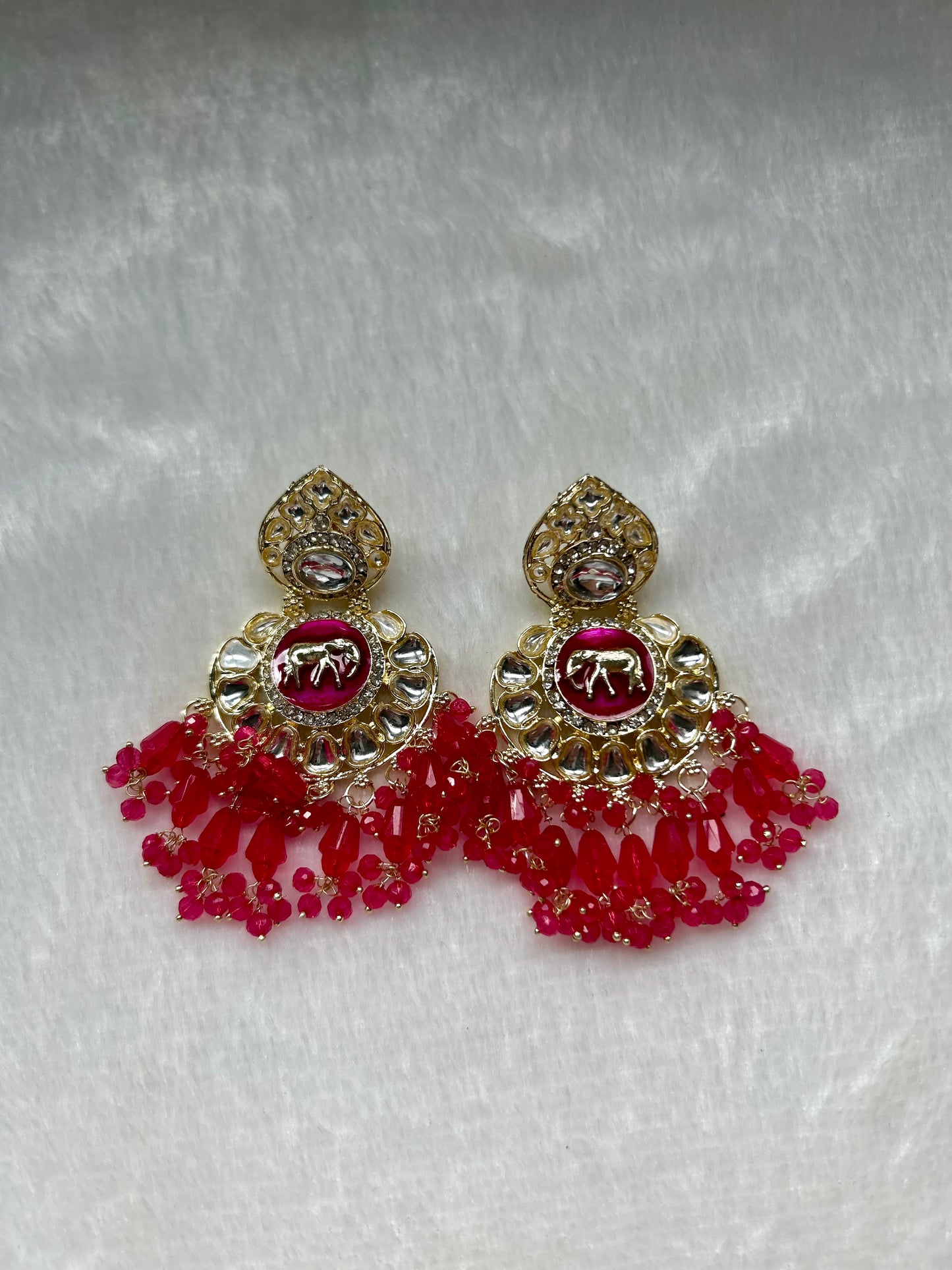 Hot Pink Designer Inspired Earrings