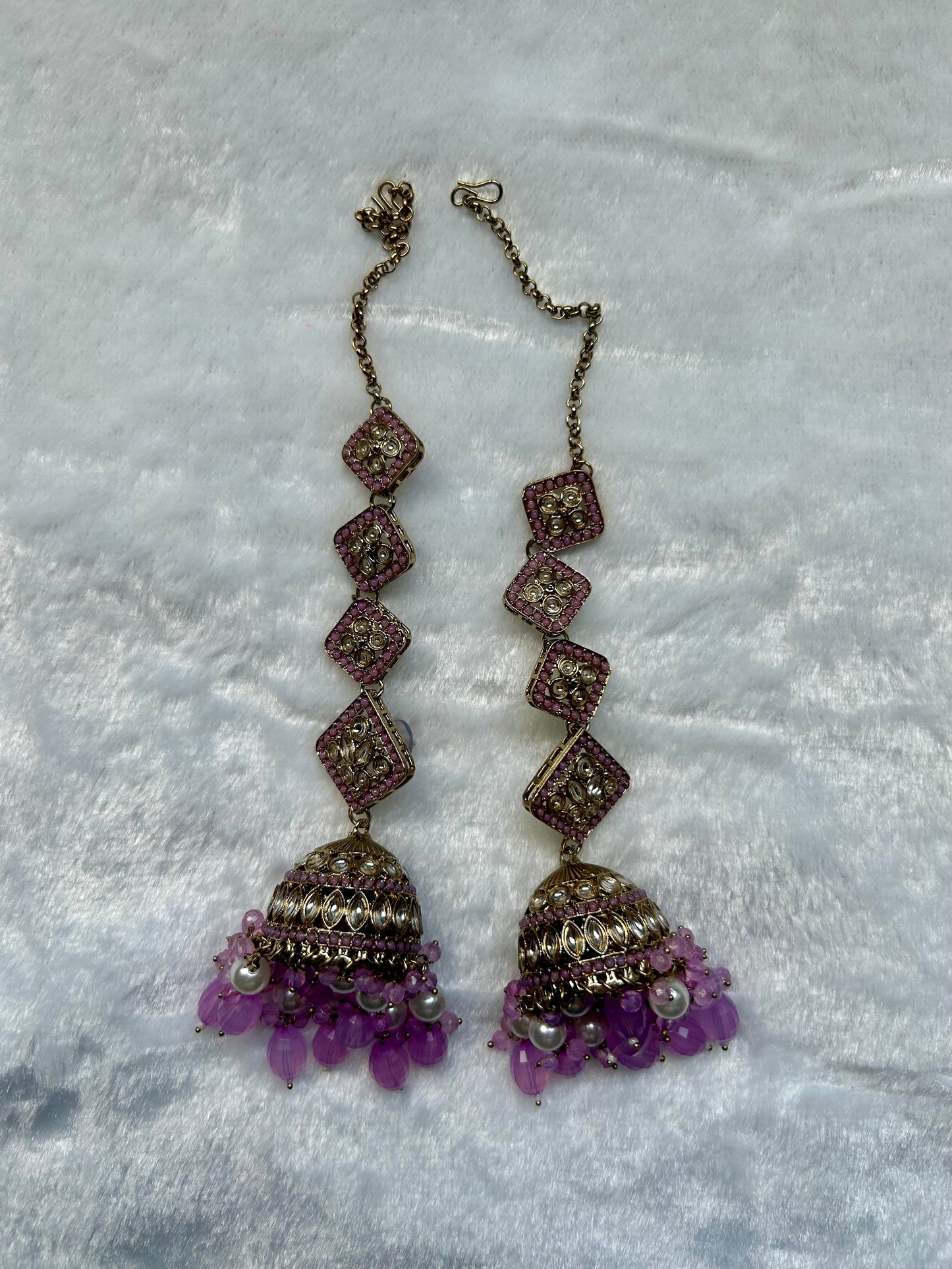 Light Purple Sahara Jhumki Earrings