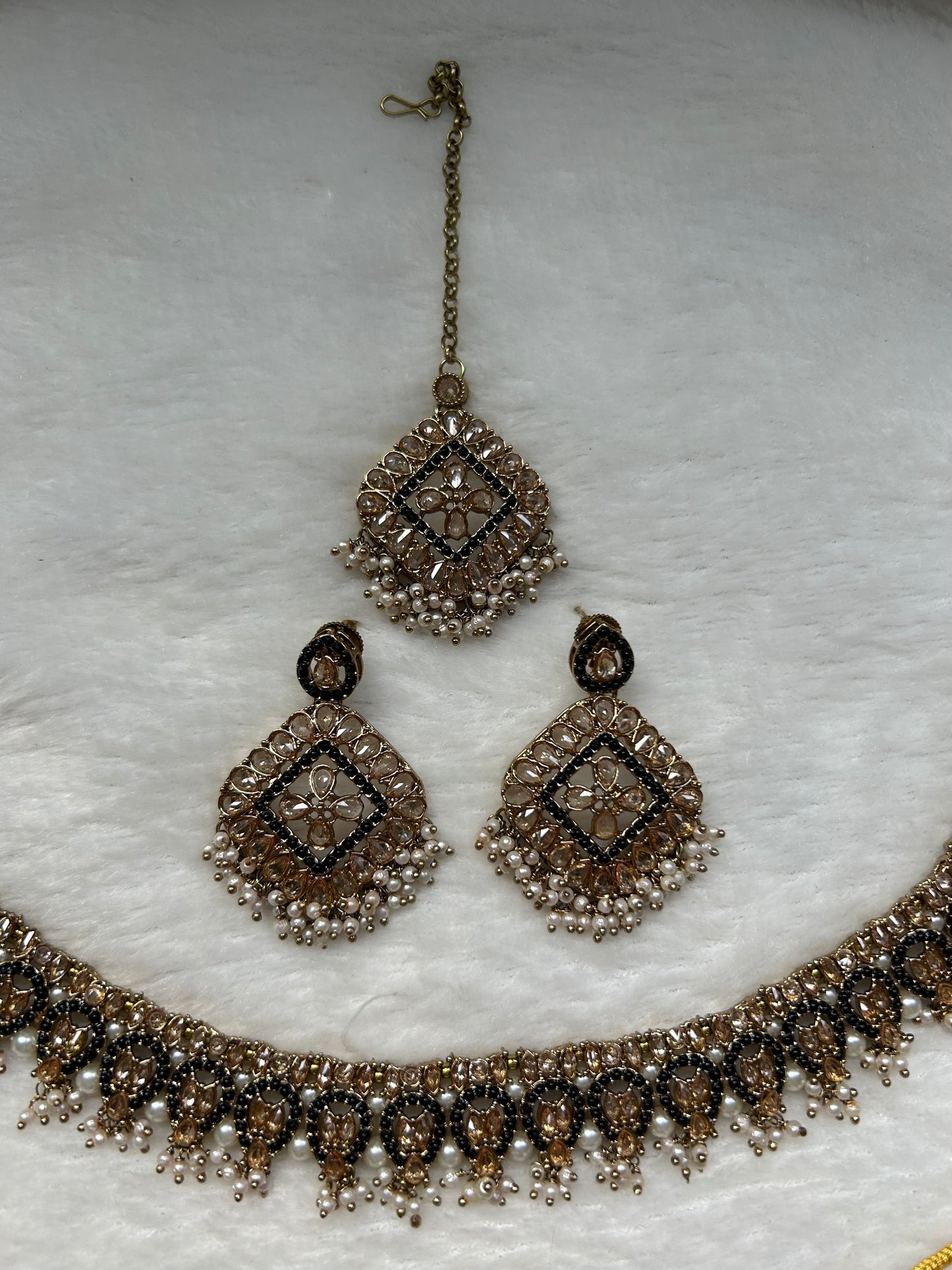 Black Pakistani Inspired Choker Set