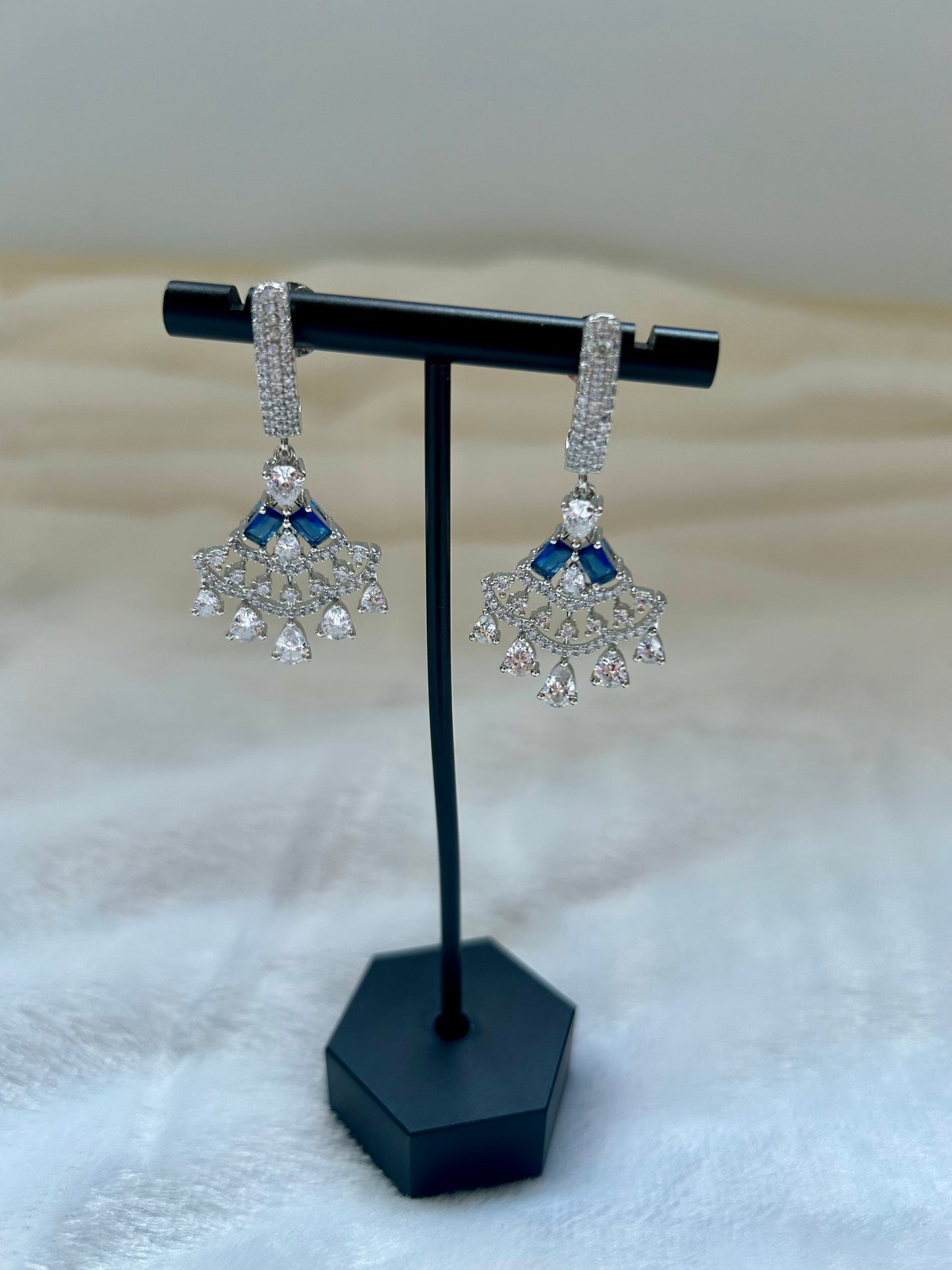 Royal Blue CZ Earrings