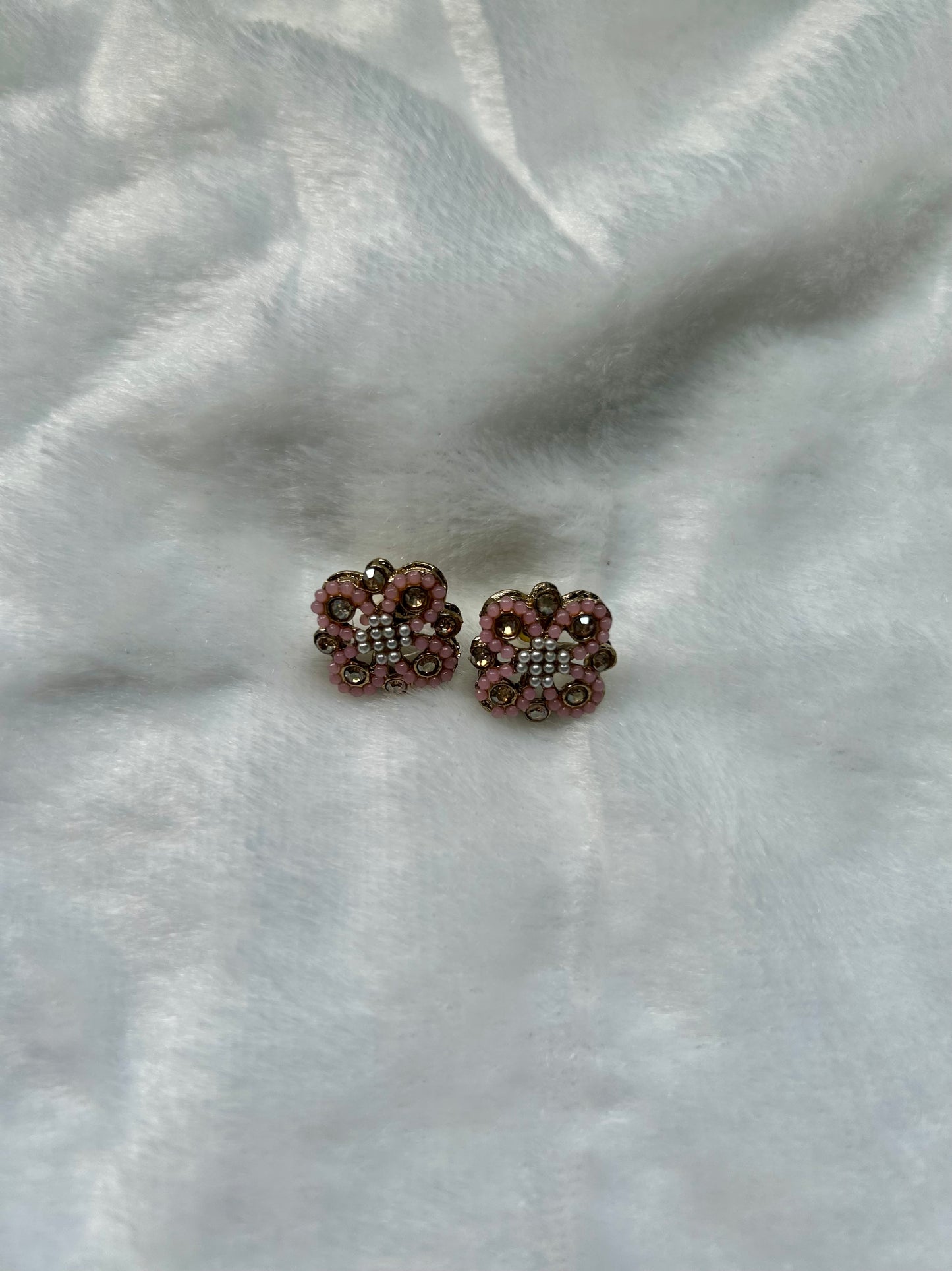 Light Pink Polki Studs
