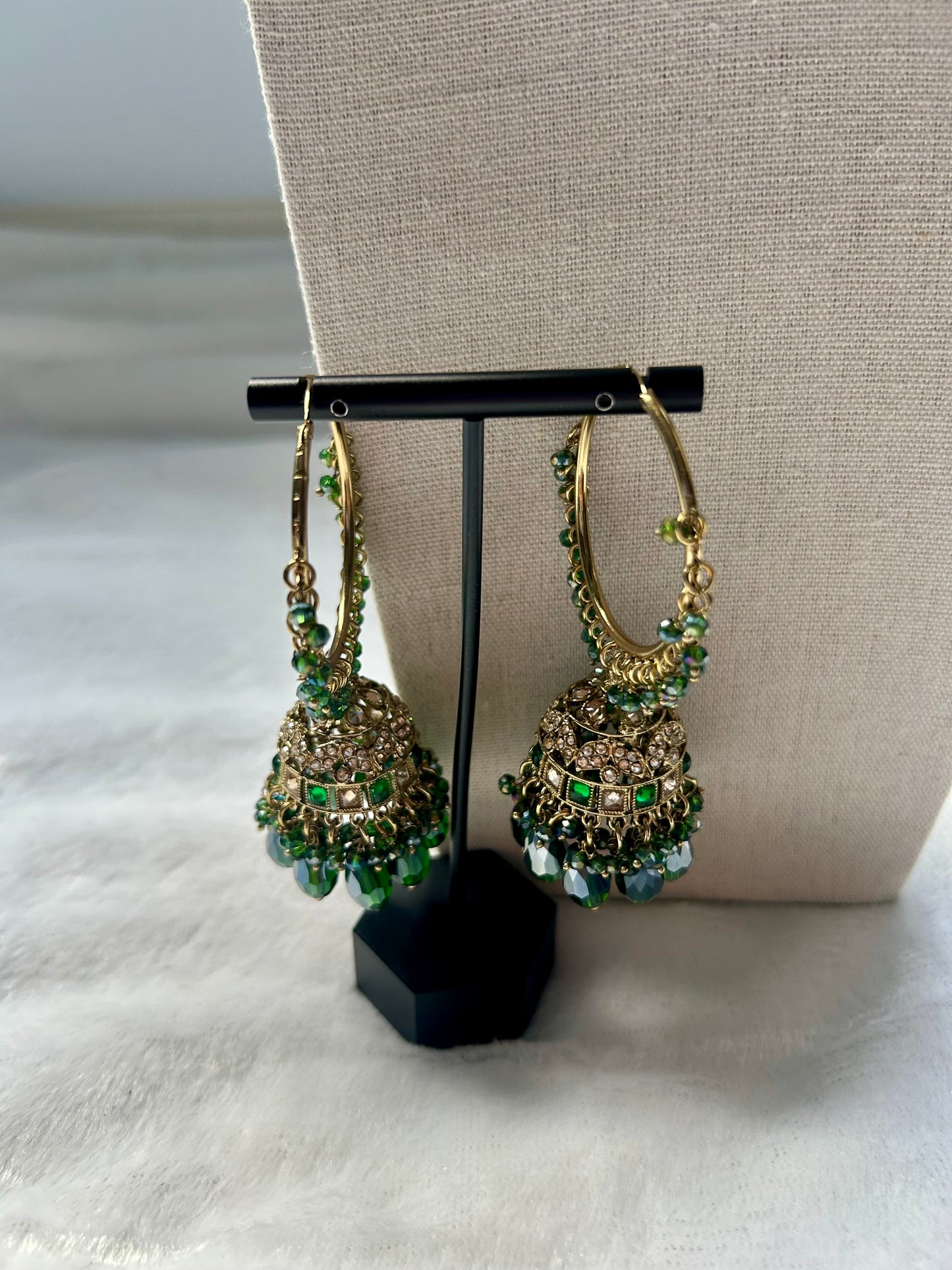 Emerald Green Polki Choker Tikka Set