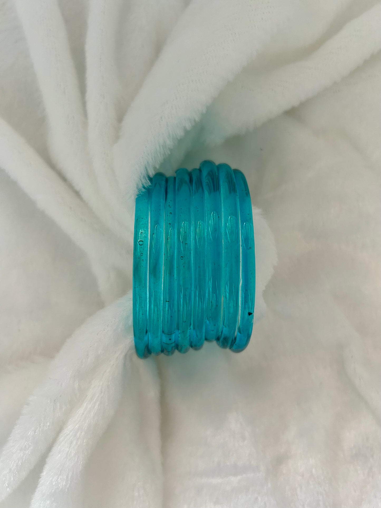 Ocean Blue Jelly Bangles
