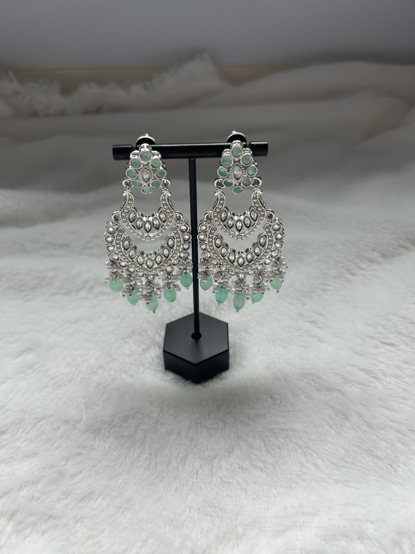 Mint Polki Earrings