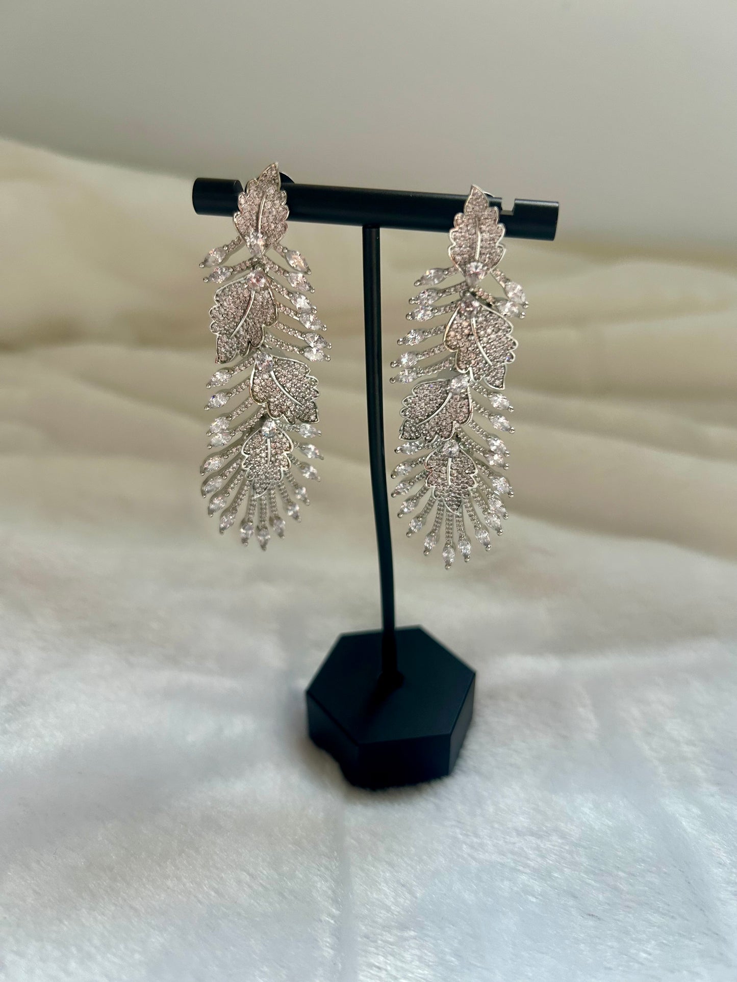 CZ Botanical Earrings