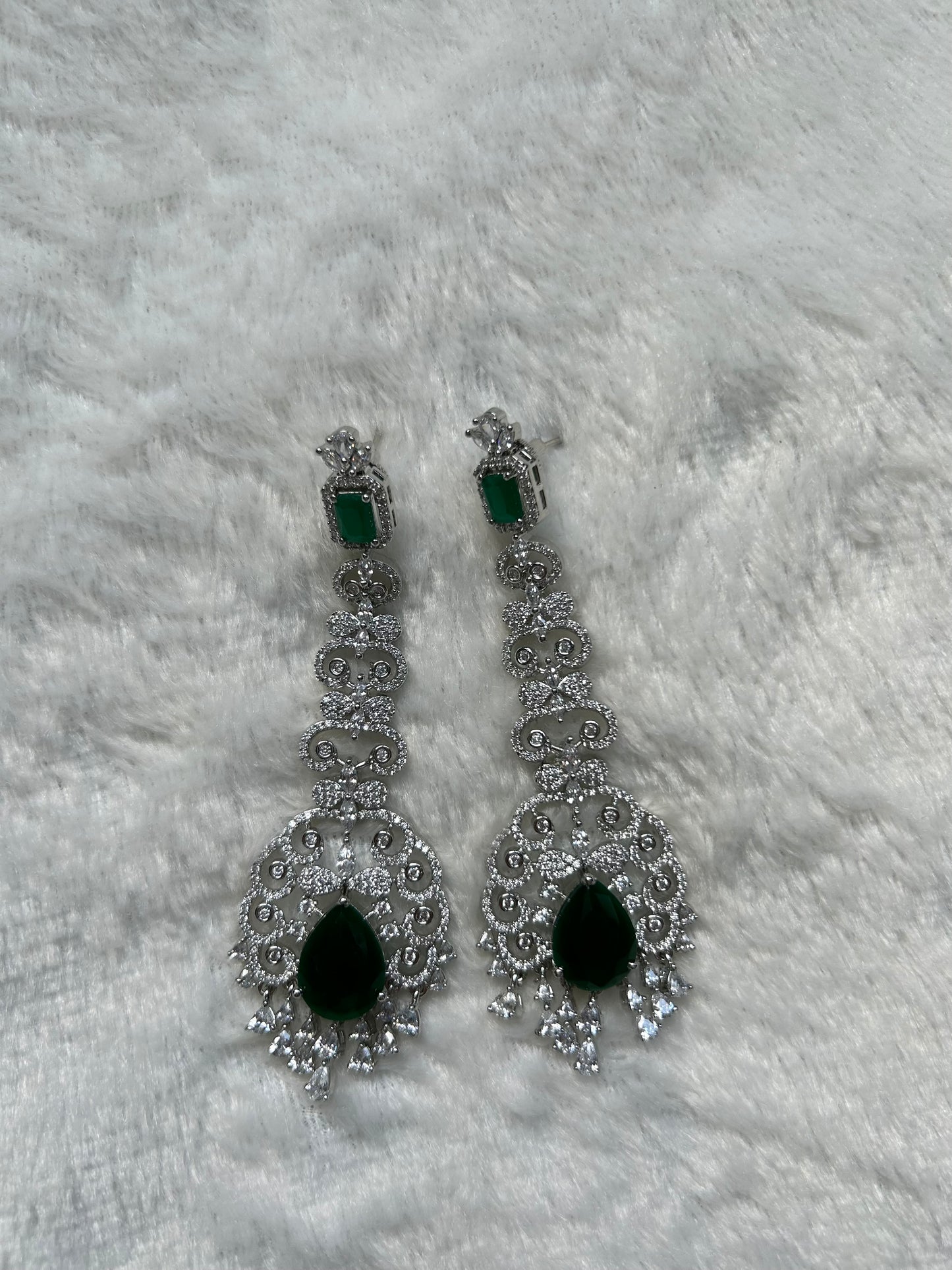 Emerald Green AD Earrings