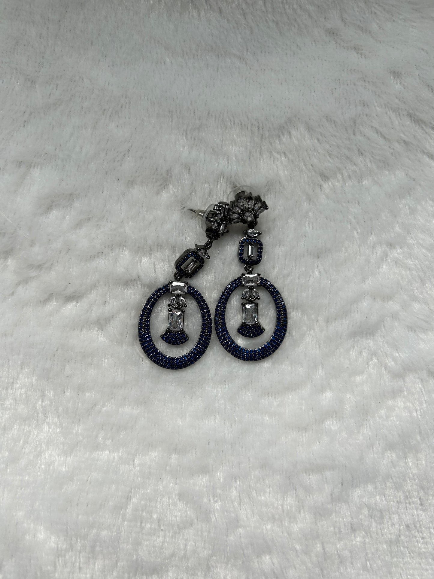 Dark Blue AD Earrings