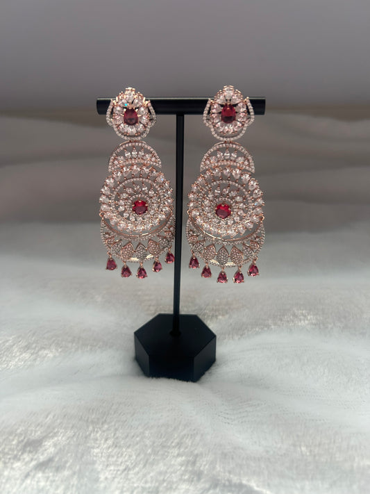 AD Ruby & Rose Gold Earrings