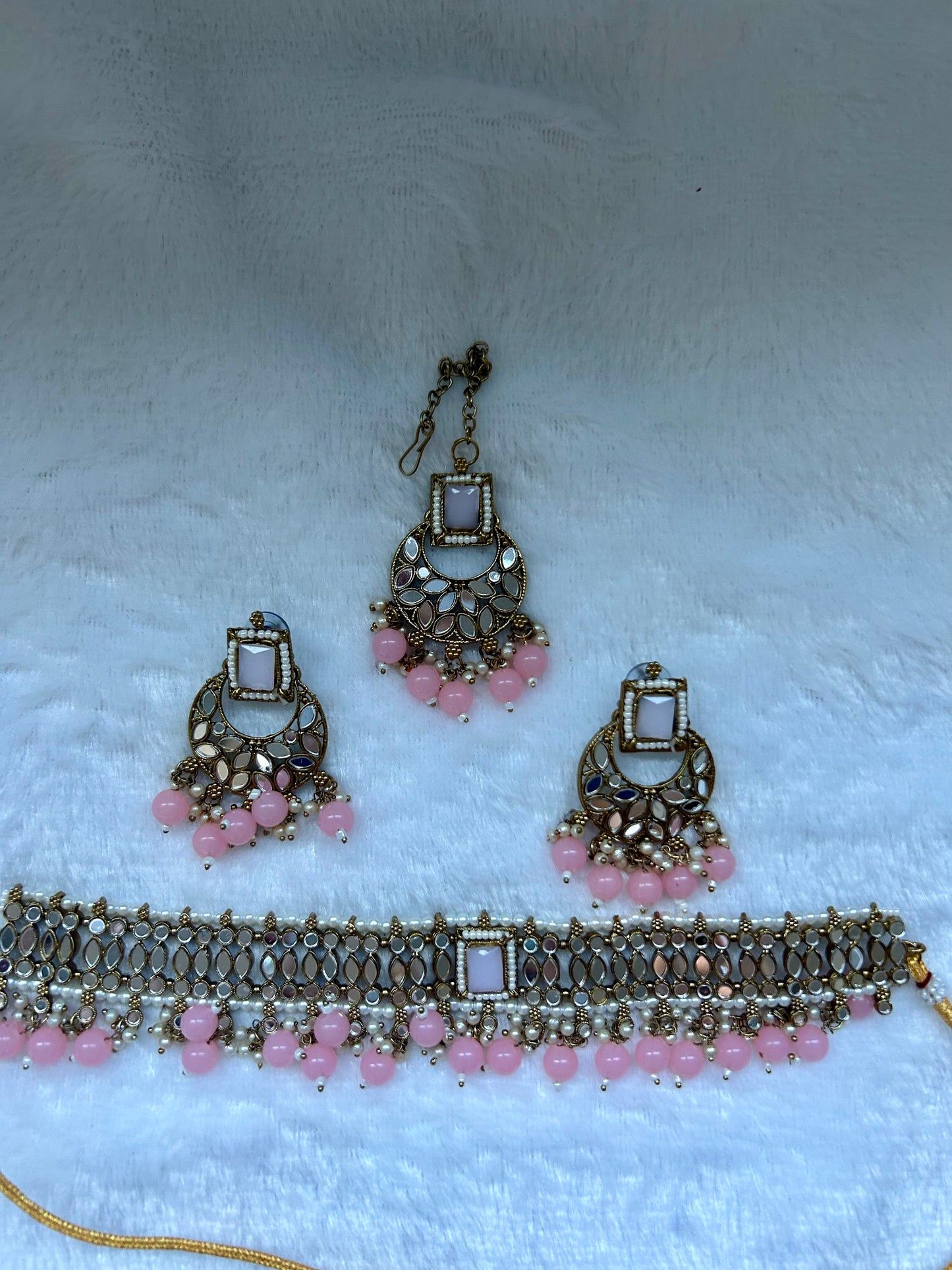 Pink Choker Tikka Set