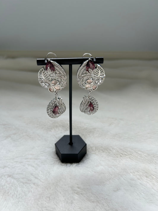 Dark Purple AD Earrings