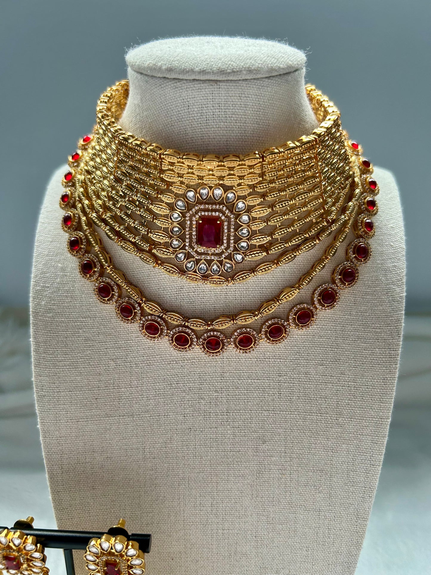 LUXE Ruby Choker Set