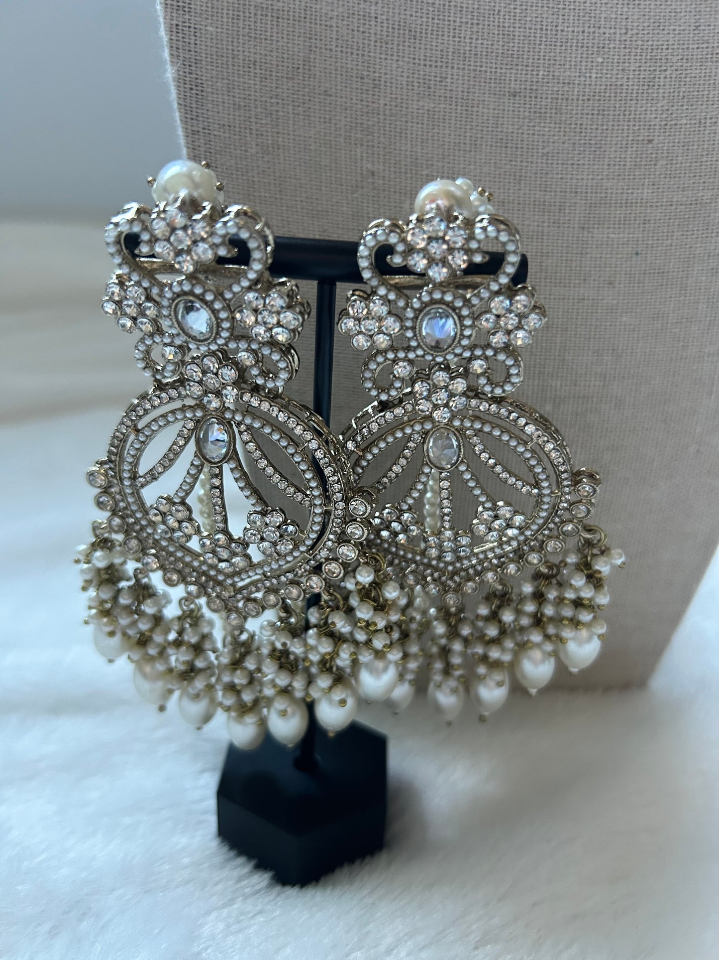 Pakistani Inspired White Polki Choker Set