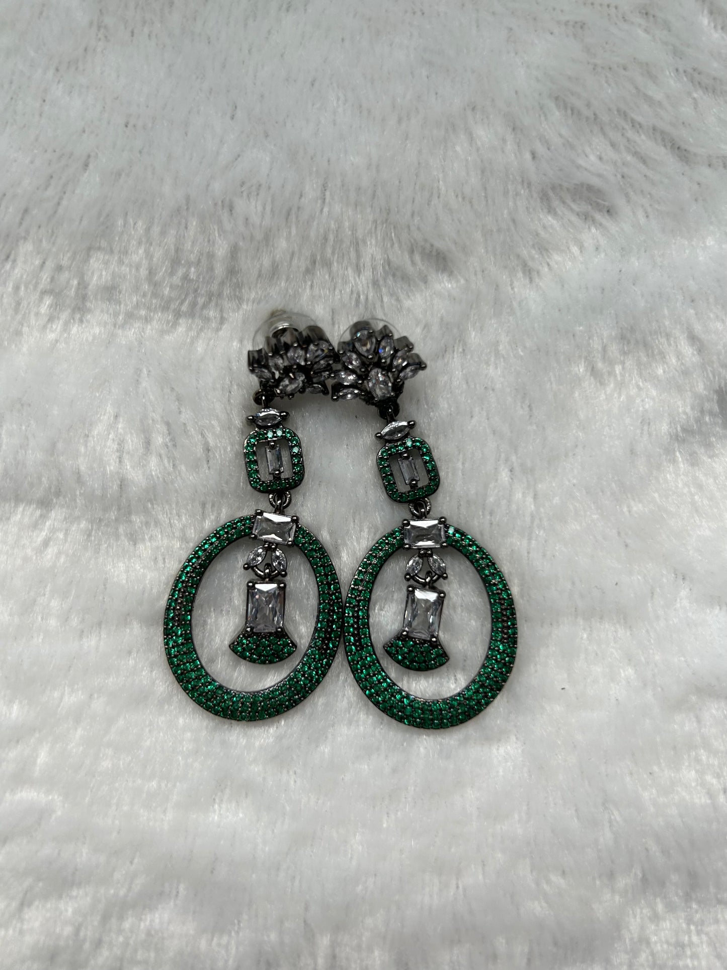 Emerald Green AD Earrings