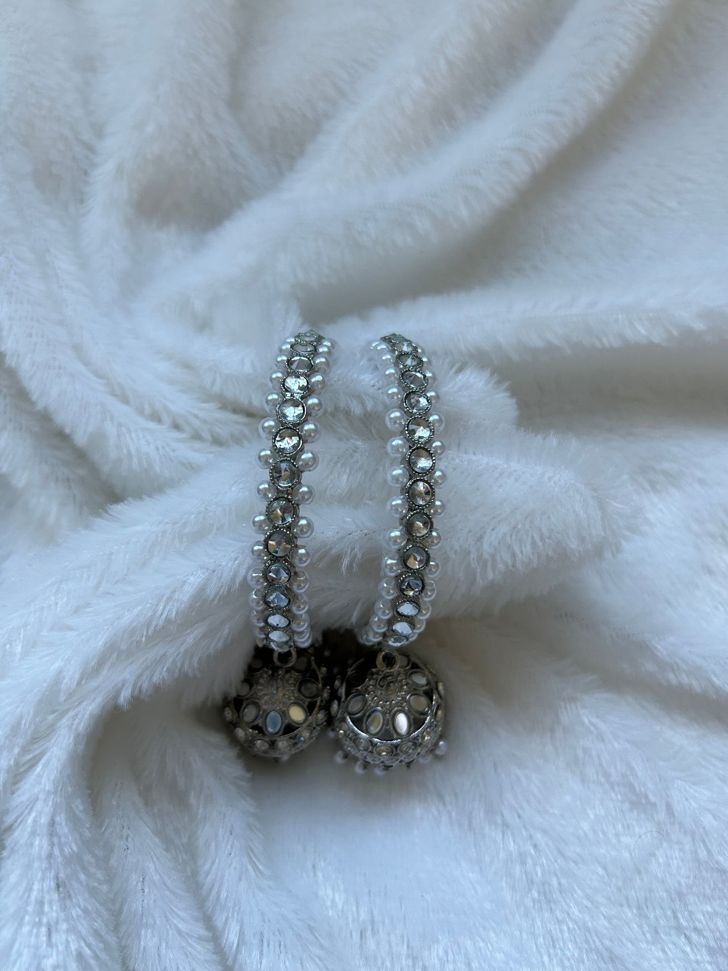 Silver Jhumki Bangles