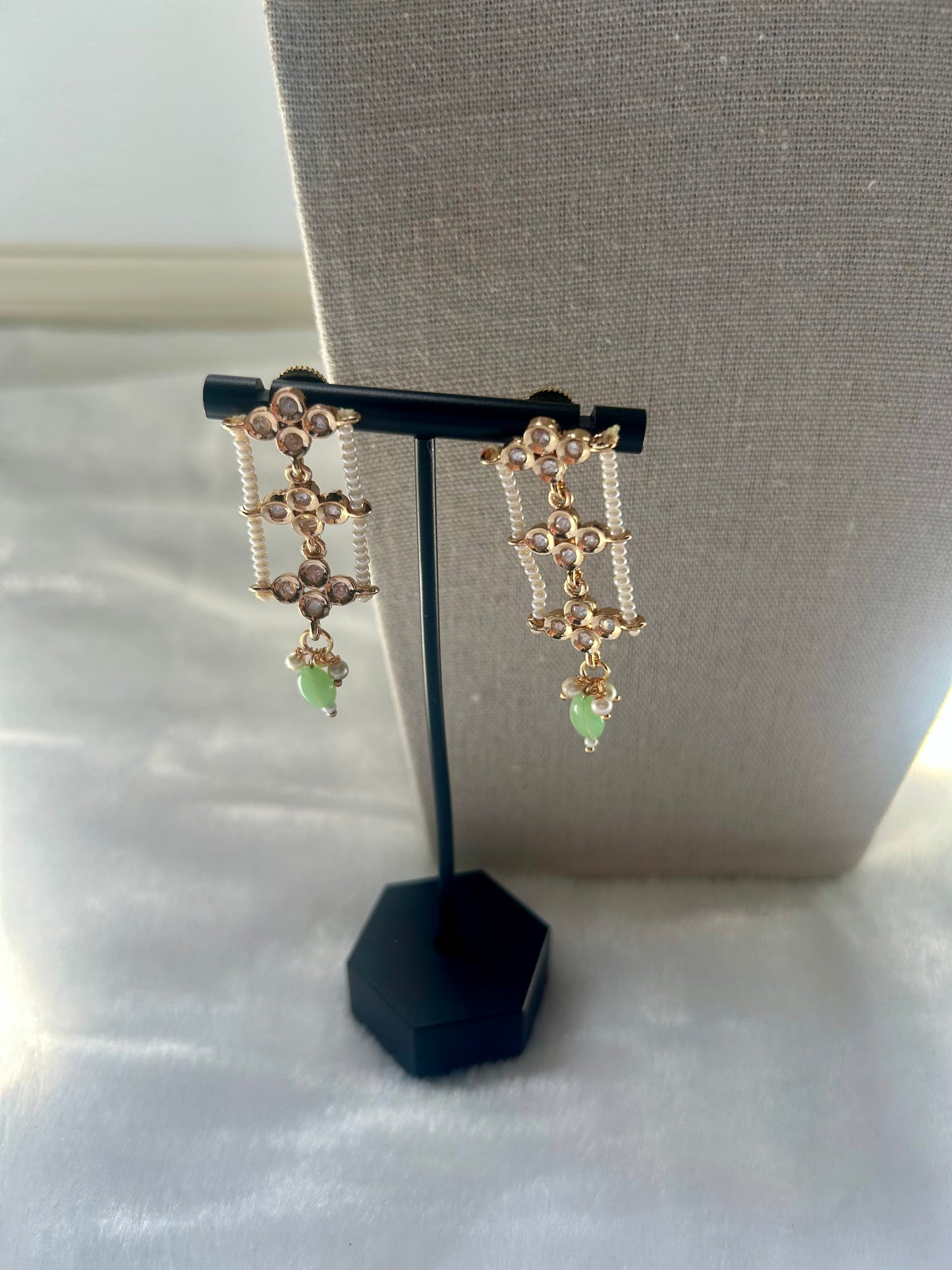 Mint Tyaani Kundan Two Layered Set