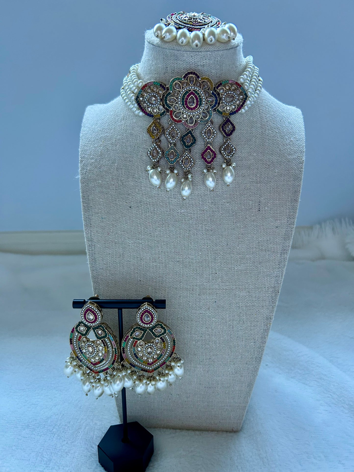 Pakistani Inspired Multi Choker Set