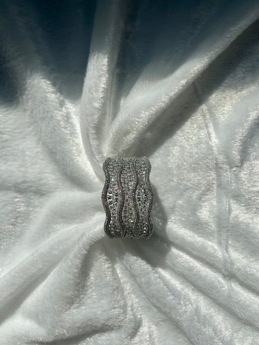 AD Silver Cuff Bracelet