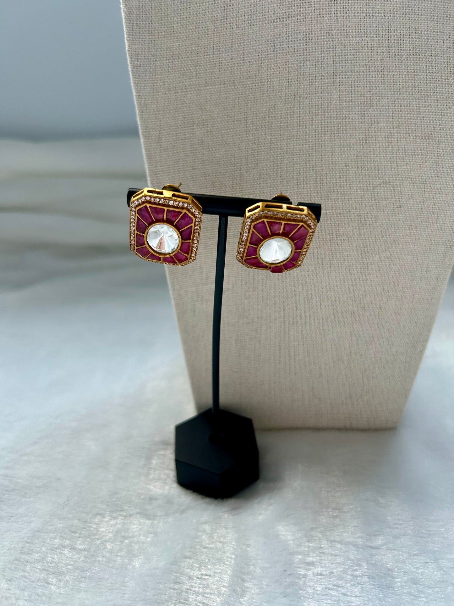 Ruby Moissanite Kundan Choker Set