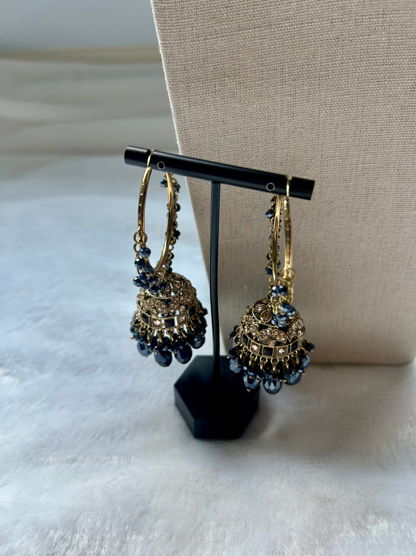 Black Polki Choker Tikka Set