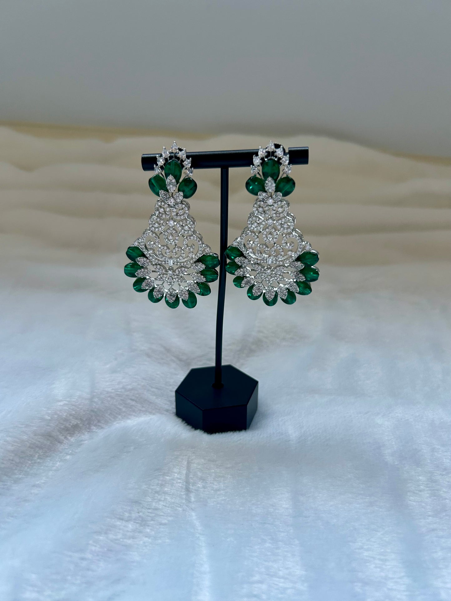 Emerald Green AD Earrings