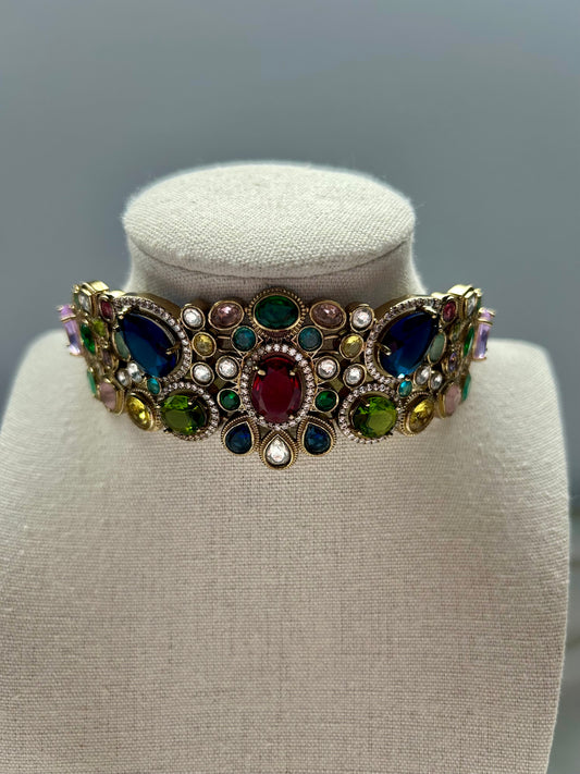 LUXE Multi Moissanite Kundan Choker Set