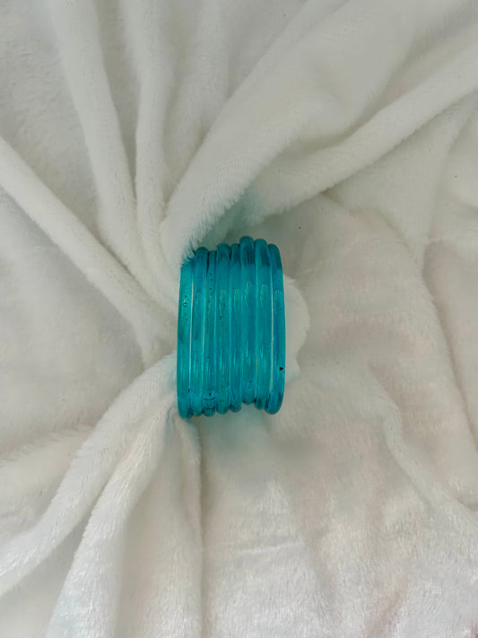 Ocean Blue Jelly Bangles