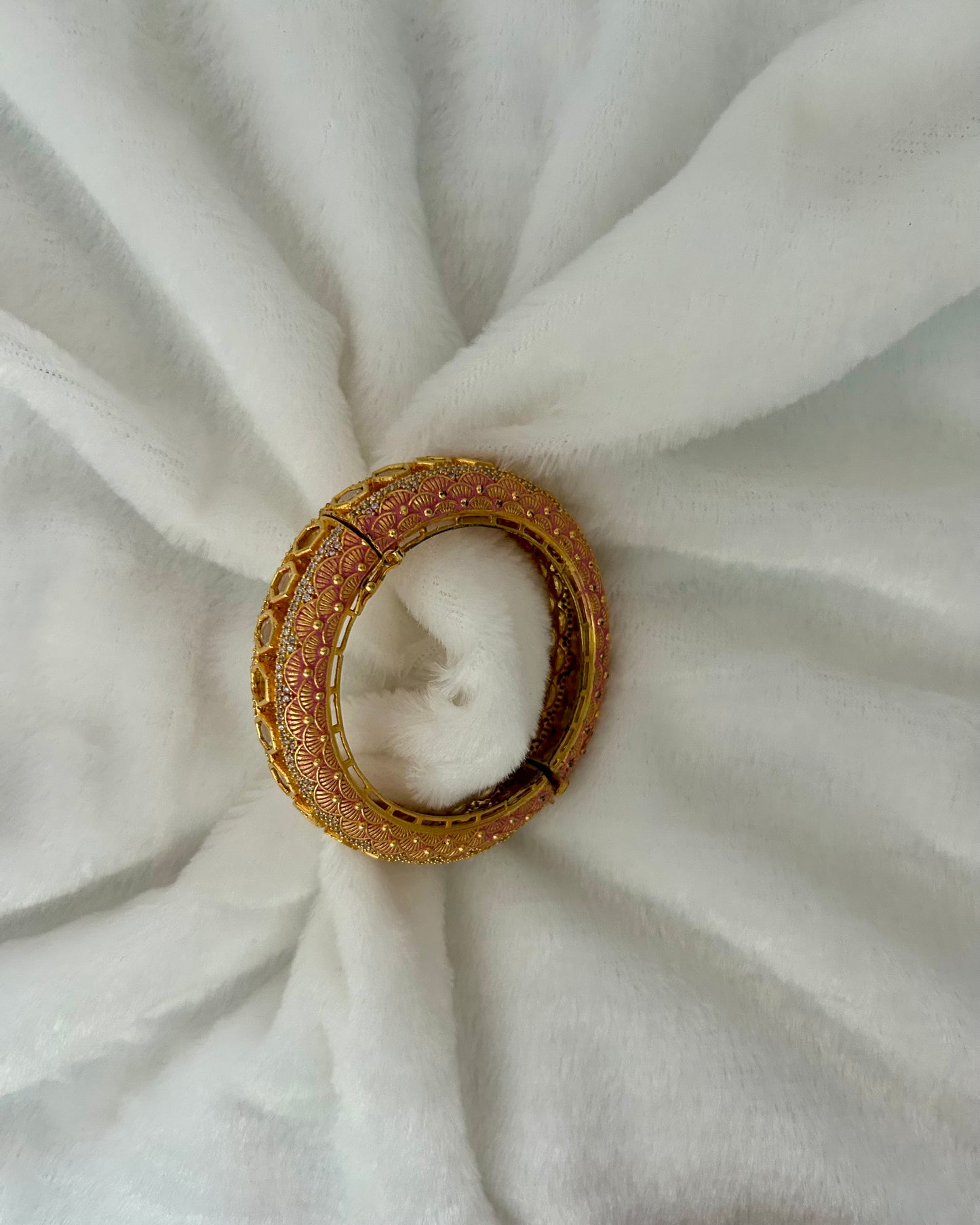 SAMPLE SALE Pink Meenakari Bangle
