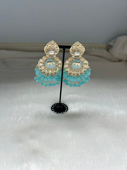 Baby Blue Designer Inspired Earrings