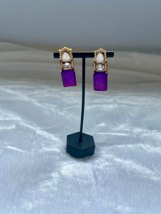 Purple Doublet Earrings