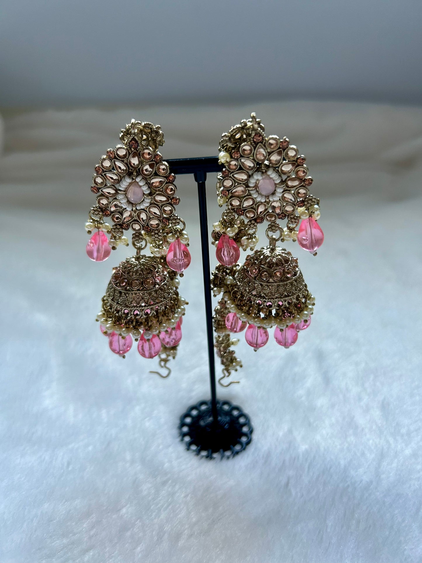 Pink Polki Sahara Earrings