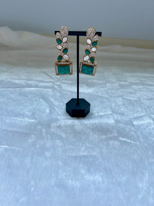 Ferozi Blue Doublet Earrings