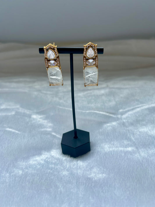 White Doublet Earrings