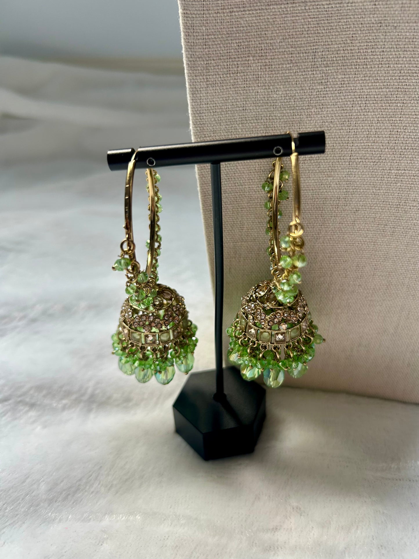 Light Green Polki Choker Tikka Set