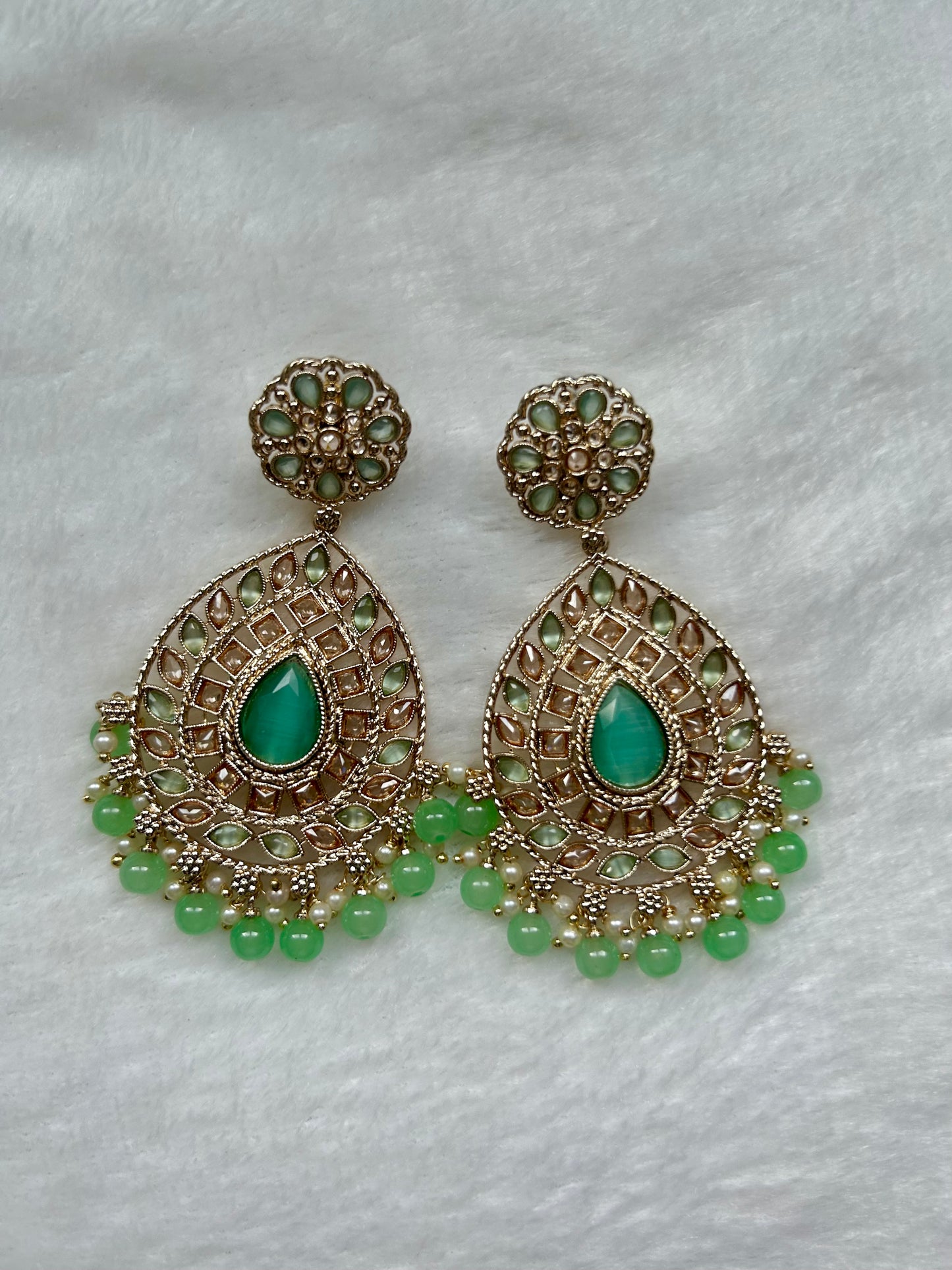 Mint Polki Earrings