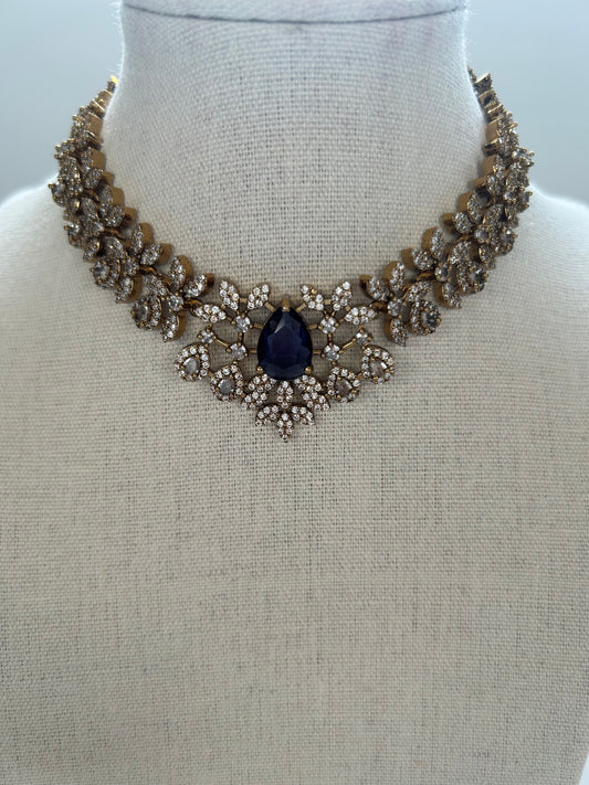 Purple AD Necklace Set