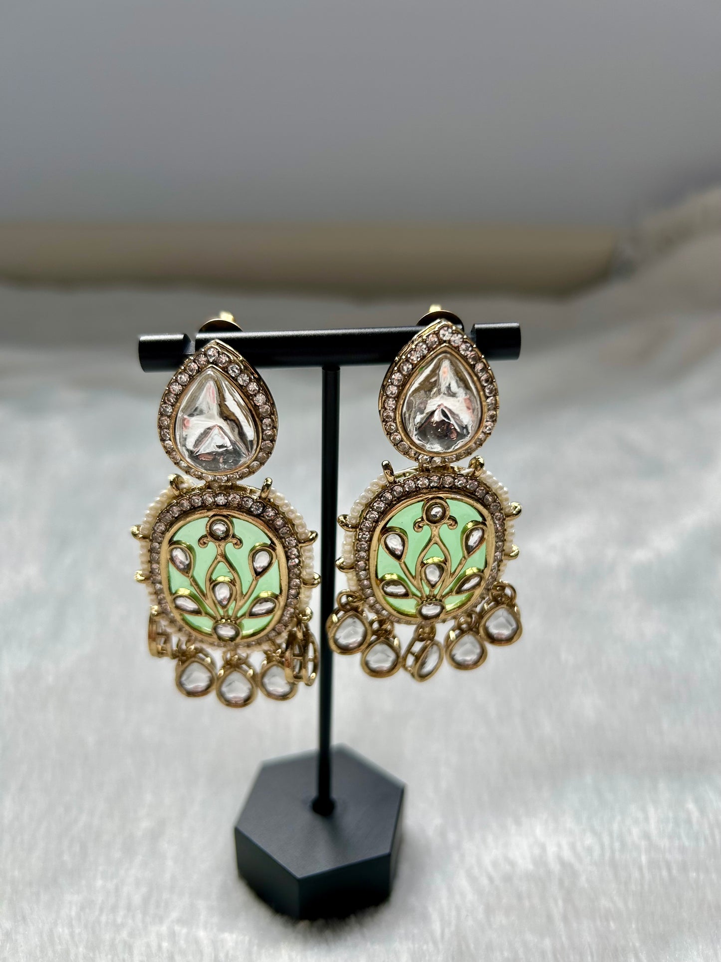 Light Green Turkish Stone Earrings