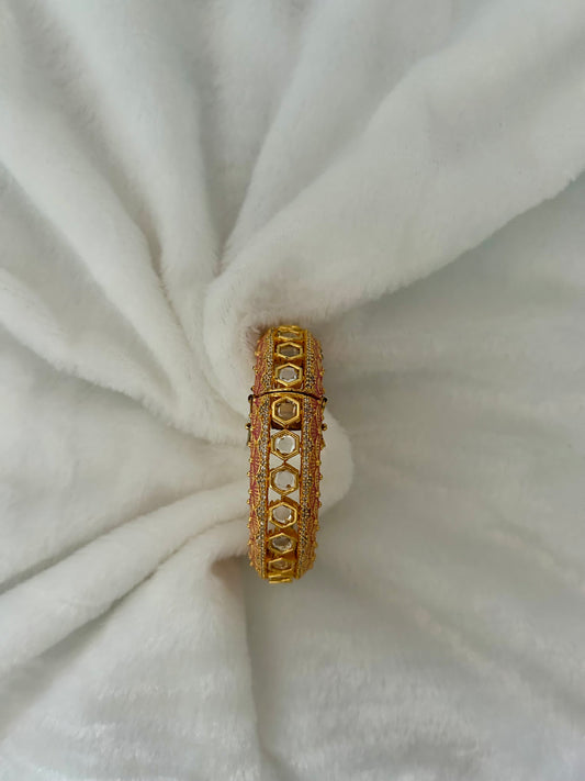 SAMPLE SALE Pink Meenakari Bangle